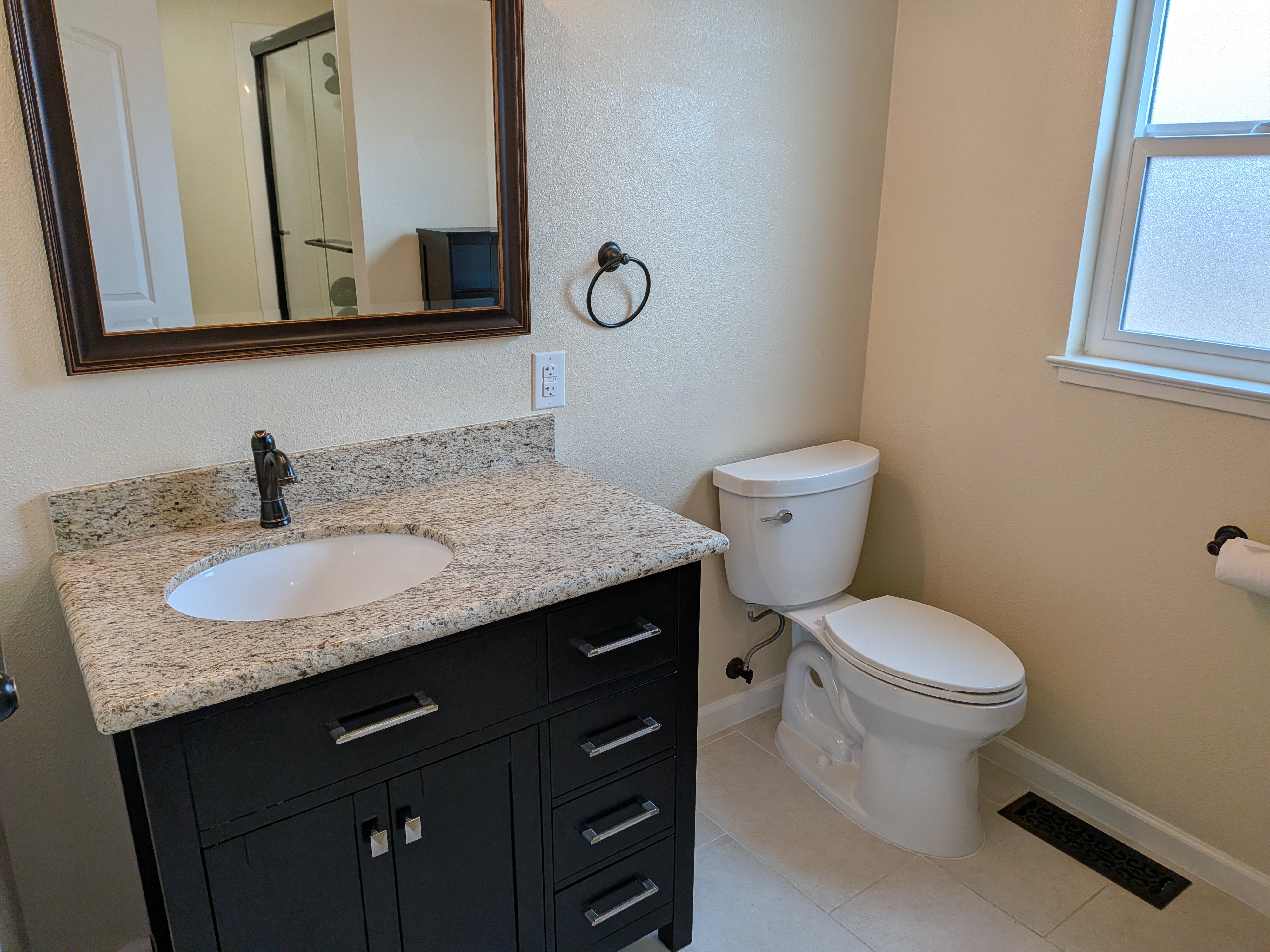 Primary bath granite vanity